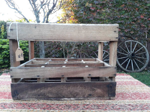 Antiguo Cajón En Madera Semi Dura De Cerveza E