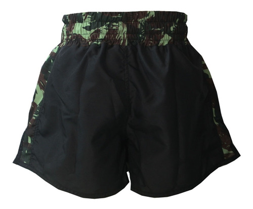 Imagem 4 de 6 de Shorts Muay-thai Trng Tanoshi Camuflado Verde Estampado