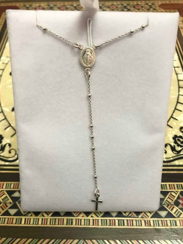 Rosario De Plata 925 En Caja