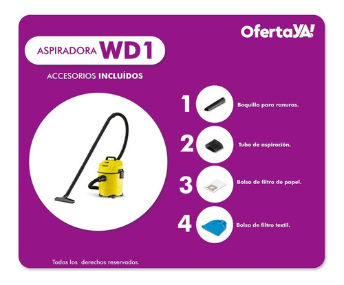 Aspiradoras Nuevas Agua Polvo Sopladora Wd1 1200w Karcher Oy