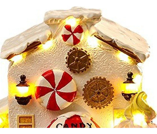 Figura Iluminada Da Vila De Natal Caixa De Casa De Natal
