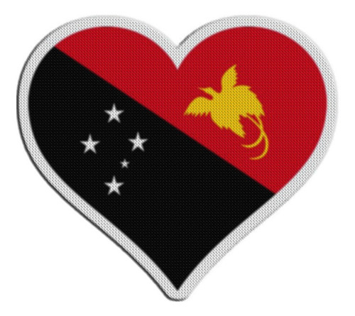 Parche Bandera Corazon Papua Nueva Guinea