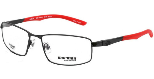 Imagem 1 de 1 de Armação Oculos Grau Mormaii Mo1529 55855 Titanio Preto Verme