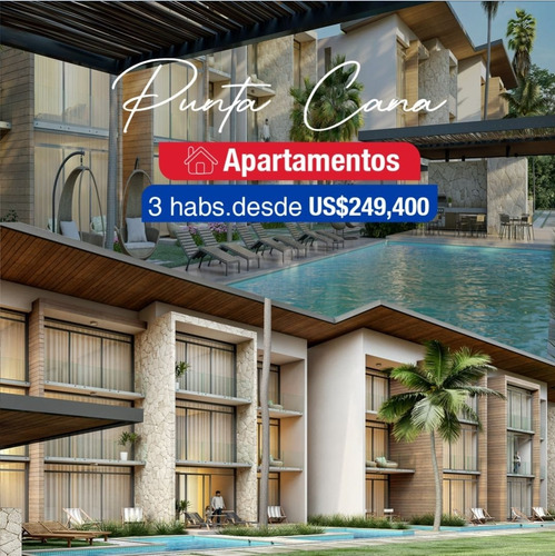 Cocotal-punta Cana,venta De Apartamento De 2 Y 3 Hab En 249k