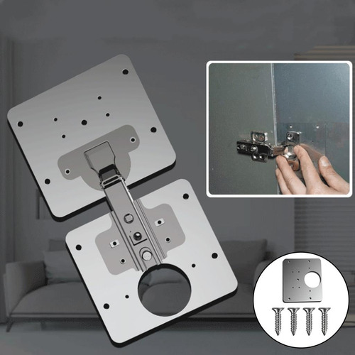 3 Placa De Reparación Para Bisagras En Madera, 3 Piezas
