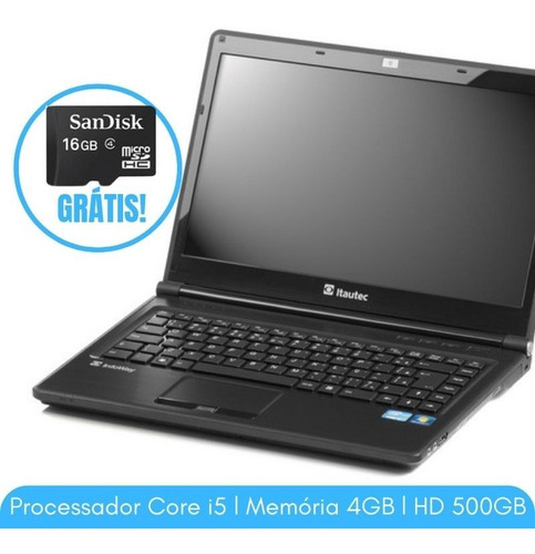 Notebook Core I5 Itautec Usado Hd500 Ram 4gb