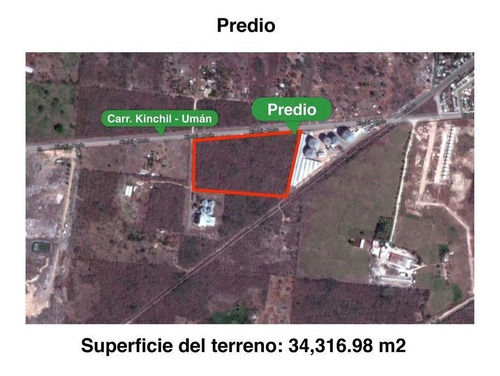 Imagen 1 de 6 de Uman Terreno De 3.5 Ha Sobre Carretera Kinchil
