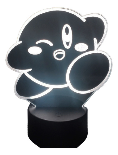 Lampara 3 D Led Kirby Game Rgb 7 Colores