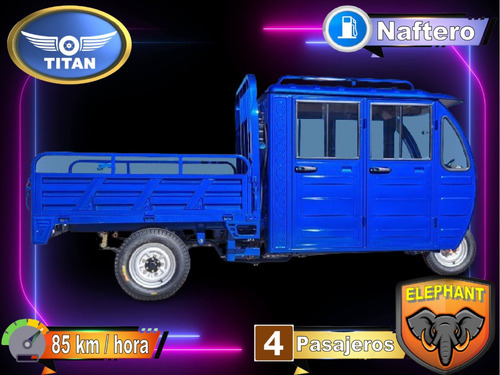 Triciclo Naftero Doble Cabina 1000kg 4 Pasajeros Titan 200cc