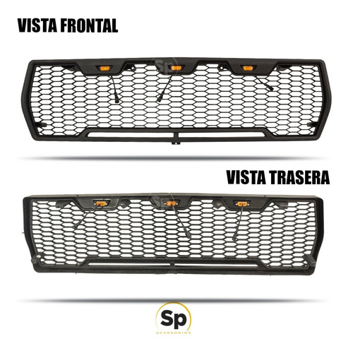 Imagen 5 de 7 de Parrilla Tipo Raptor Ford Lobo F150 1978-79 Con Led