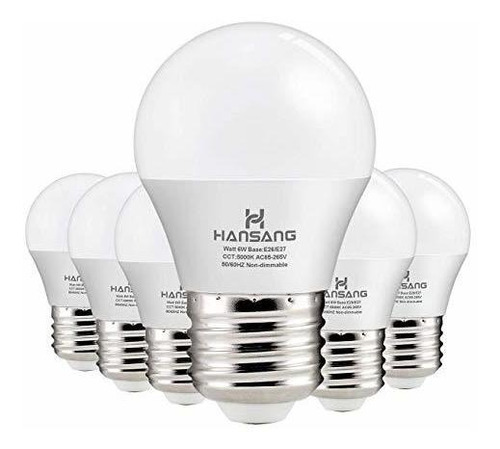 A15 Bombilla Led 6 Equivalente Base Estandar E26 Luz Diurna