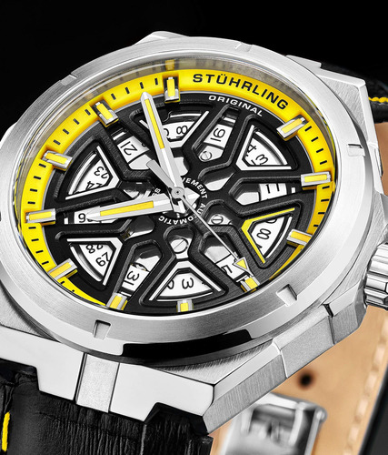 Stuhrling Reloj Automático Suizo Original Para Hombre Reloj