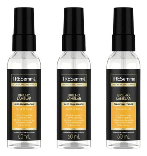 Oleo Capilar Tresemme Brilho Lamelar 60ml - Kit Com 3un