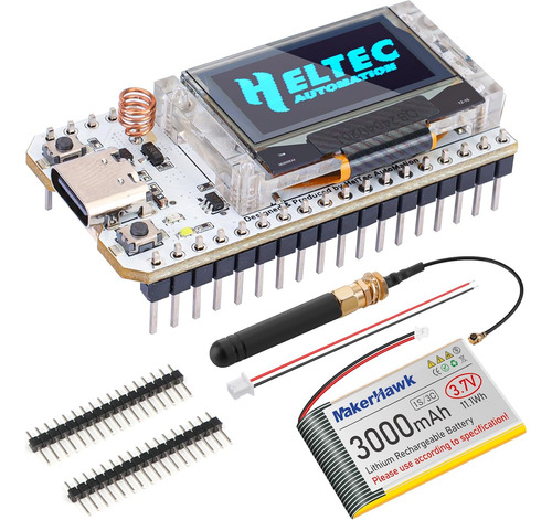 Modulo De Comunicación Lora Esp32 V3 Batería 3000mah 863-928