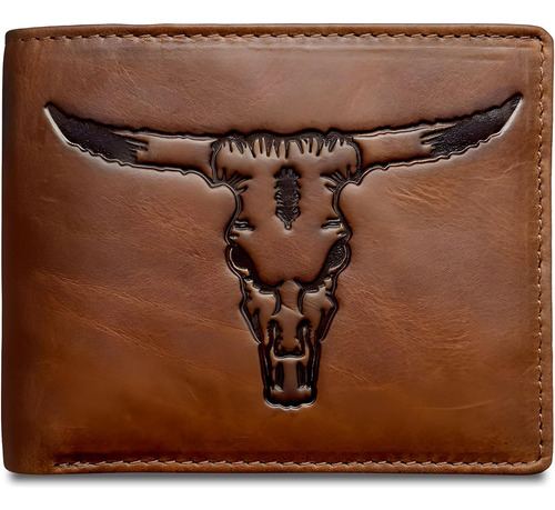 Cartera Plegable Texas Longhorn - Billetera Occidental Para