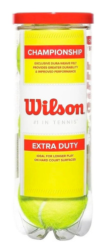 Tubo X3 Pelotas Wilson Regular Extra Duty Tennis - El Rey