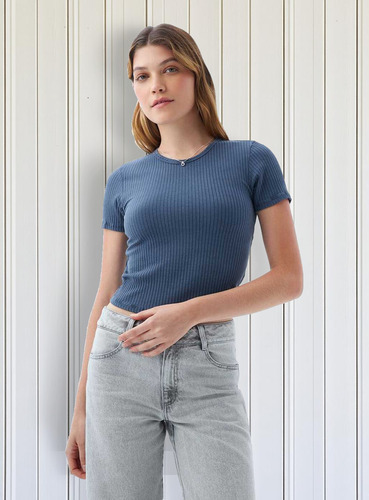 Camiseta Americanino 609f015 Gris Brasa
