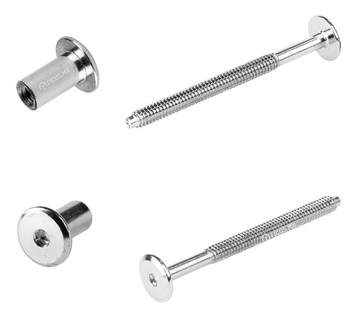 Tornillo Conector Tuerca Union Muebles 8cm X 1/4 10 Piezas