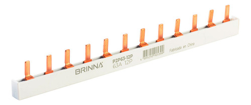 Puente Peine Bipolar Brinna P/ Termica 12 Polos 22cm 2x6