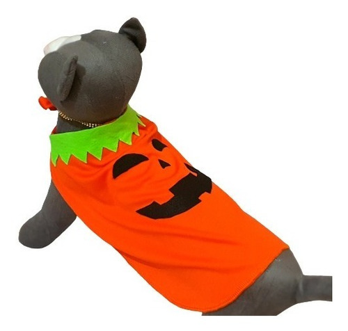 Roupa Roupinha Cachorro Capa Abóbora De Halloween - Tam 4