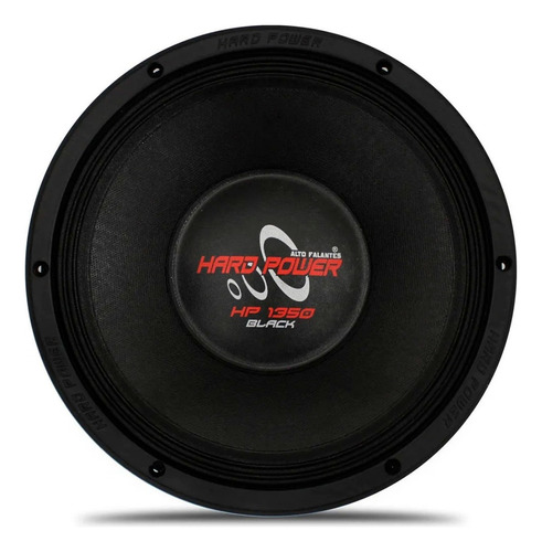 Woofer Hard Power, negro, 12, 1350 W, Rms, 4 ohmios, bobina Ășnica, color negro