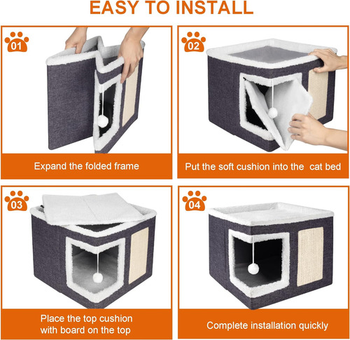 Casitas Para Gatos De Interior - Cueva-cama Grande Para G...