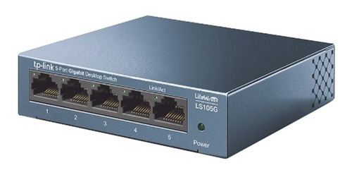 Imagen 1 de 3 de Switch Escritorio Gigabit 5 Puertos 10/100/1000 Chasis Metal