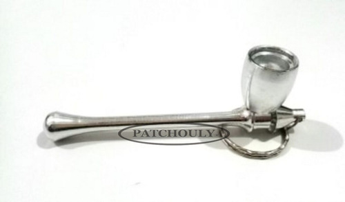 Imagen 9 de 10 de Pipa Metal Llavero Honguito Desarmable Practica 10 Cm.