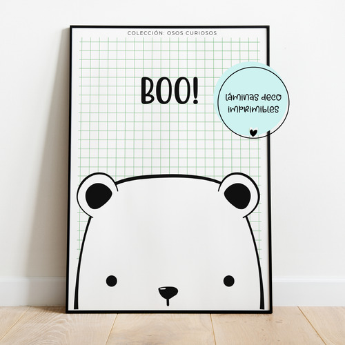 Kit 8 Láminas Decoración Infantil Osos Para Imprimir