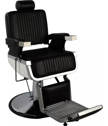 Sillon Premium Barberia Silla Barber Profesional Neumatica Color Negro Forma De La Base Redonda Tipo De Respaldo Reclinable