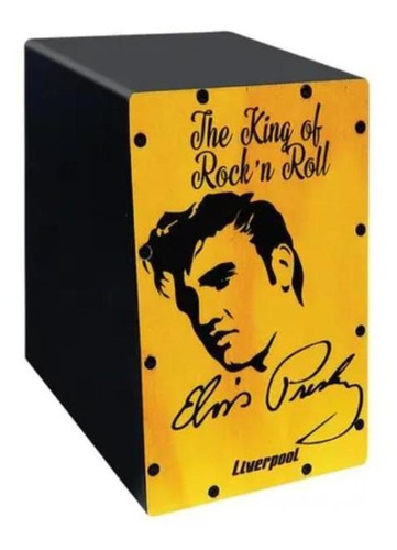 Mini Cajon Madeira Percussão Peça Decoração Elvis Liverpool