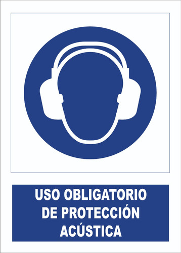 Carteles Obligacion Usar Protector Auditivo -  40x30 