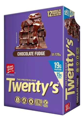 Box 12 Barras Twentys Chocolate Fudge - Your Goal