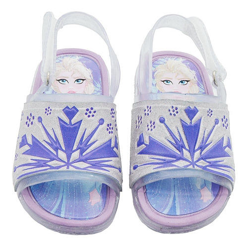 Sandalia Disney Frozen Elsa Niña Ajustable Cristal 13-17