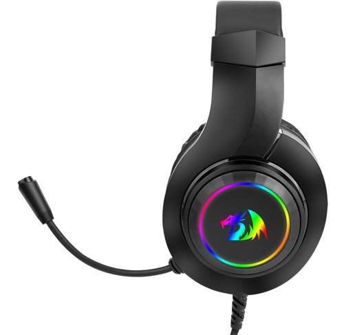 Auriculares Gamer Redragon H260 Hylas Negro Con Luz Led
