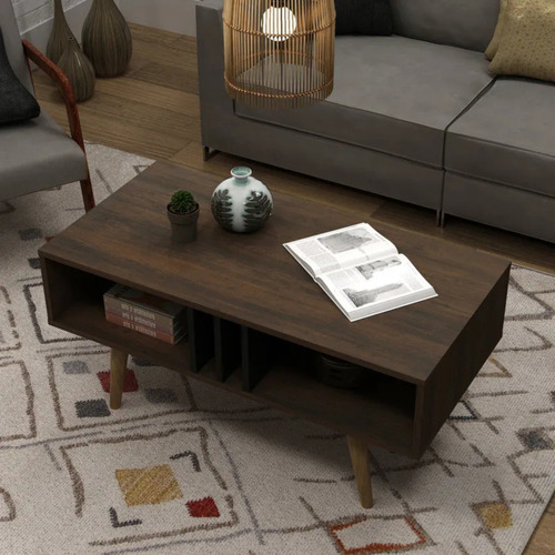 Mesa De Centro Rustico/negro Mc2226 Tecnomobili