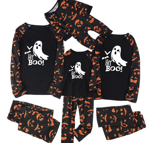 Pijama Familiar Halloween A Juego Con Fantasmas Niños Y Bebe
