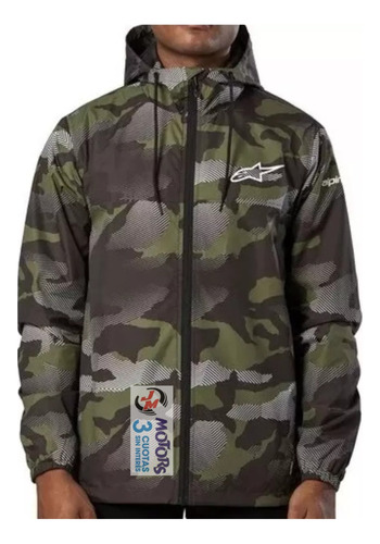 Jm Alpinestars Campera Rompeviento Treq Camuflada Capucha