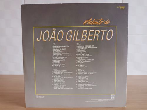 O Talento De João Gilberto (1986) Lp Vinil Duplo Gatefold (Usado)