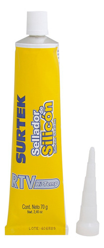 Silicón Flexible Tubo Alta Temperatura Aluminio 70gr Surtek