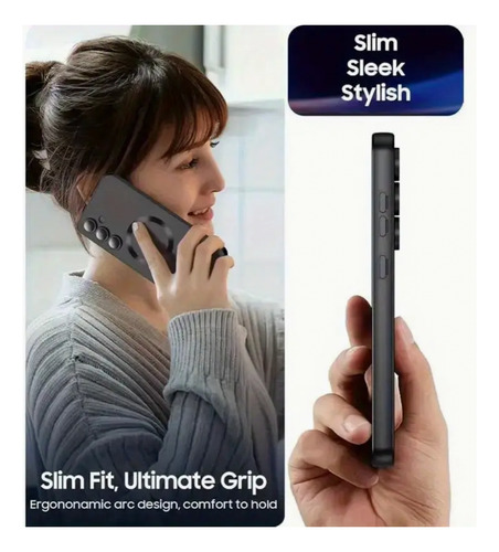 Funda Magsafe Protector Lente Cámara Uso Rudo Para Samsung Negro S23 Ultra