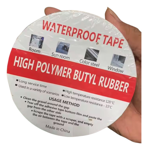 Cinta Impermeable De Goma De Butilo De Alto Polímero 5mx5cm