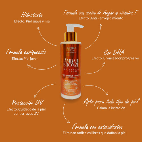 Crema Bronceadora Progresiva Con Factor De Proteccion Uv