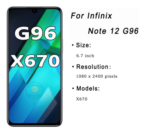 Pantalla Táctil Amoled For Infinix Note 12 G96 X670-1 X670