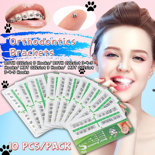 Imagen 2 de 5 de 10packs Dental Ortodoncia Metal Bracke - mL a $1692