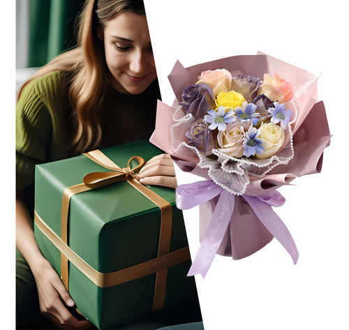 Ramo De Flores De Jabón, Regalo Del Día De La Violeta