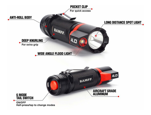 Striker Concepts 00339 B.a.m.f.4.0 - Linterna Led Dual De 40
