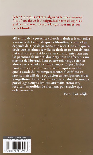 Temperamentos Filosóficos Peter Sloterdijk Editorial Siruela