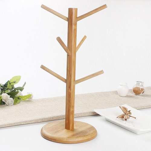 Portavasos De Bambú Para Tazas, Estante De Almacenamiento En