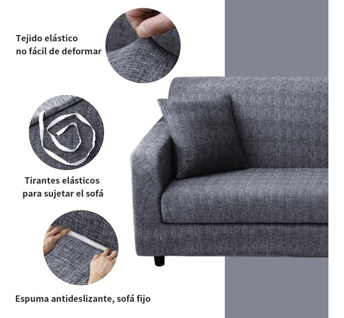 Funda Para Sofa Cama, Cubre Sofa 3 Plazas Elástica Protector
